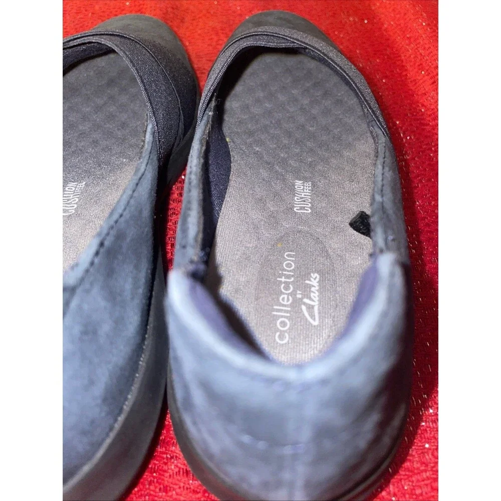CLARKS Loafers Ultimate Comfort Slip-on Navy blue Shoes Wmns Sz 7M